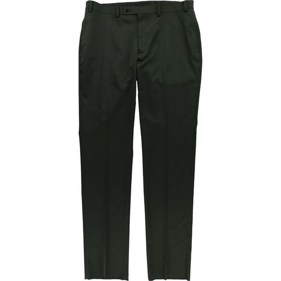 Mens Solid Slim Fit Dress Pants Slacks, Black, NWT